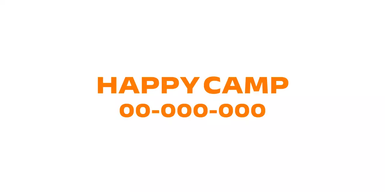 주황 초록 캠프 일러스트가 있는 심플한 느낌의 캠핑 홍보