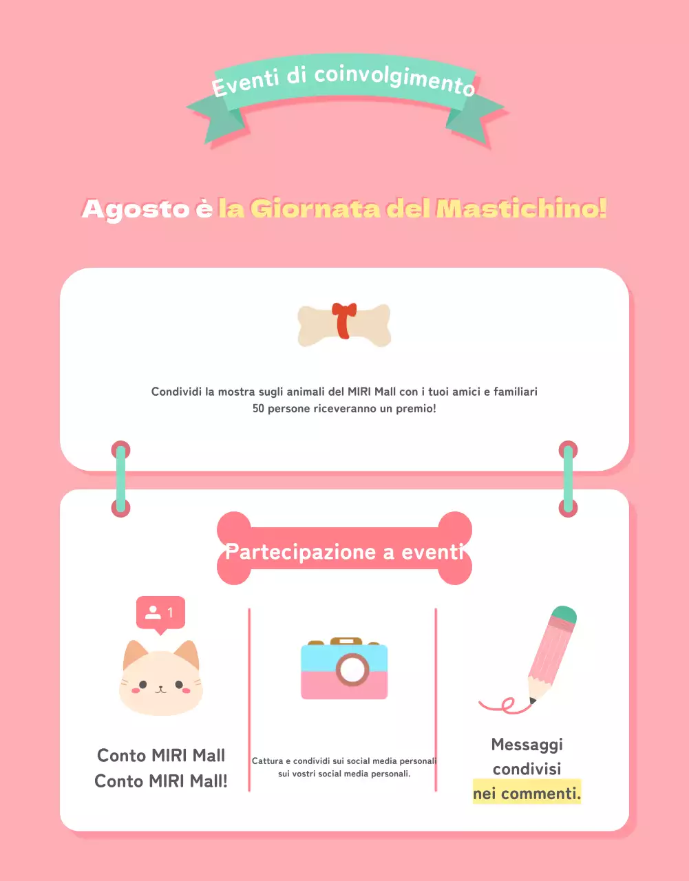 Una collezione di simpatici articoli per animali domestici in rosa