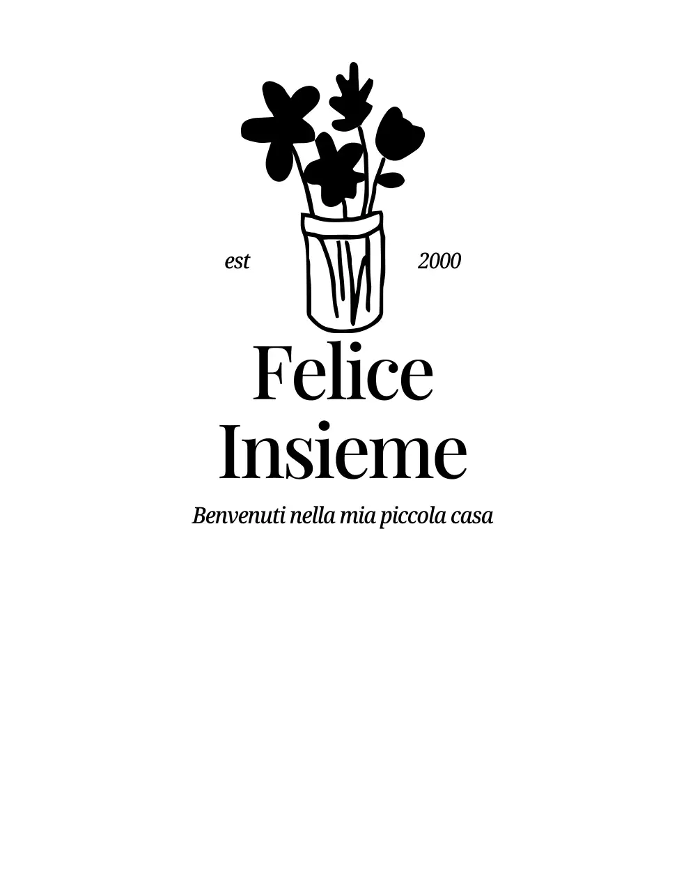 Promozione emozionale con fiori e vaso disegnati a mano
