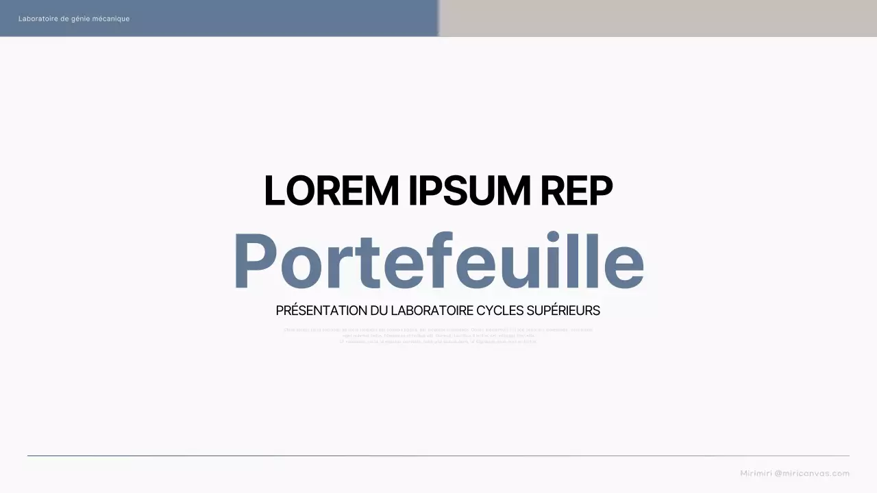 Une simple introduction bleue et beige aux laboratoires d'études supérieures