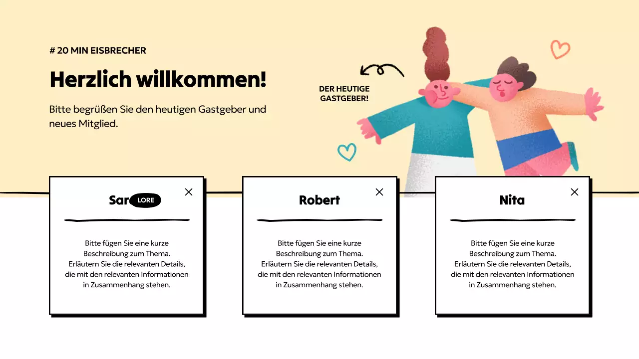 Einfache Buchklubpräsentation in Hellblau und Gelb