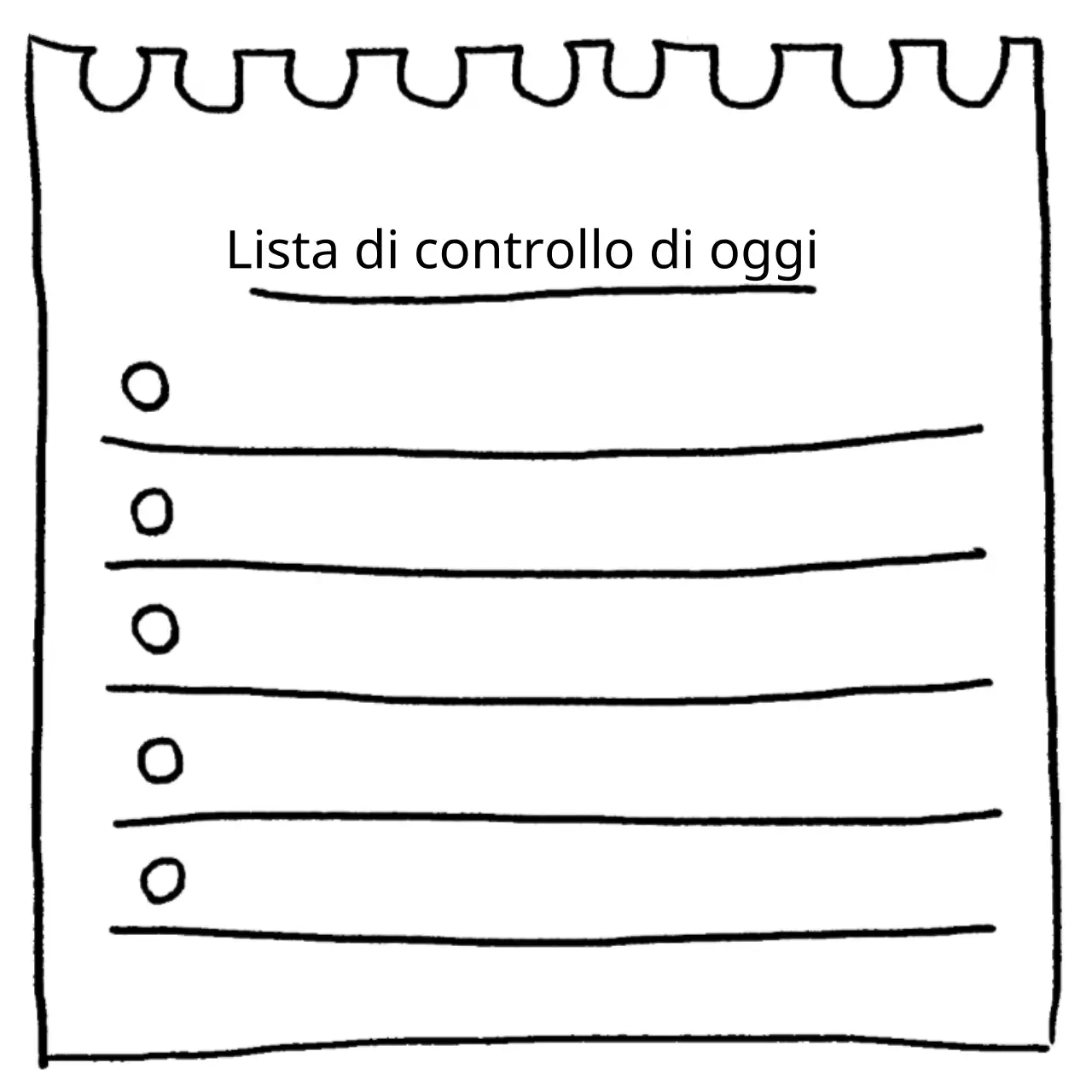 Lista di controllo Cute Today