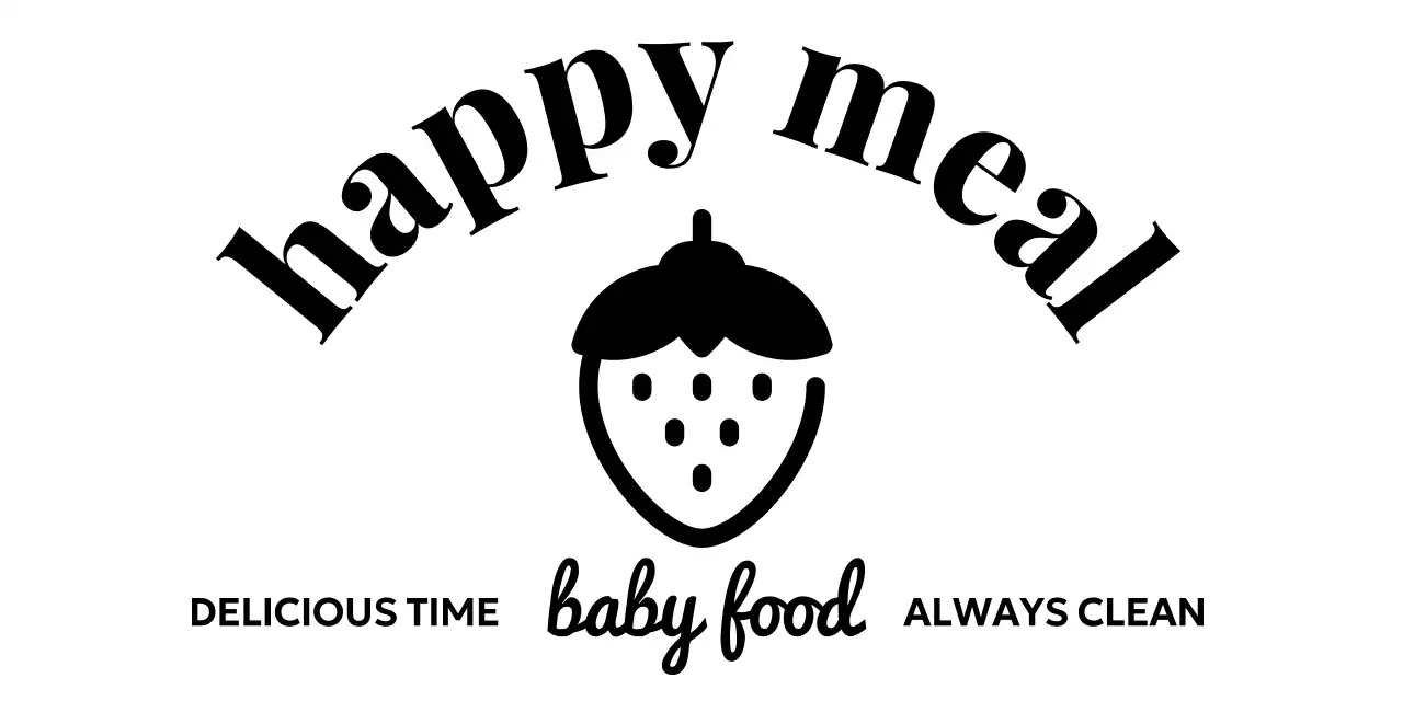 Promote your baby food cafe with cute strawberry illustrations