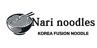 Noodles Korean restaurant logo with illustration