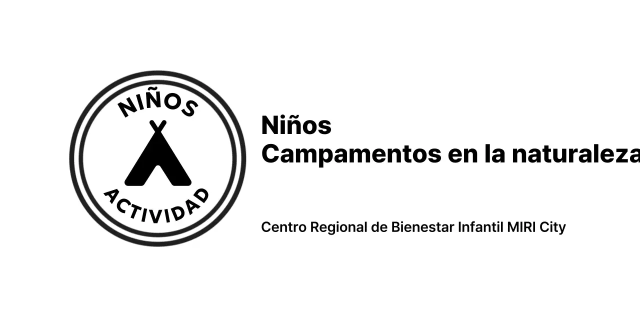Logotipo minimalista de campamento de experiencias en la naturaleza