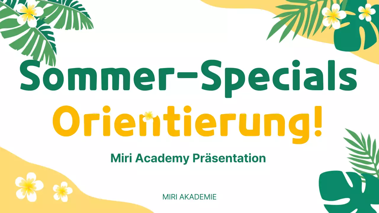 Werbung für die gelben und grünen Schulferienangebote