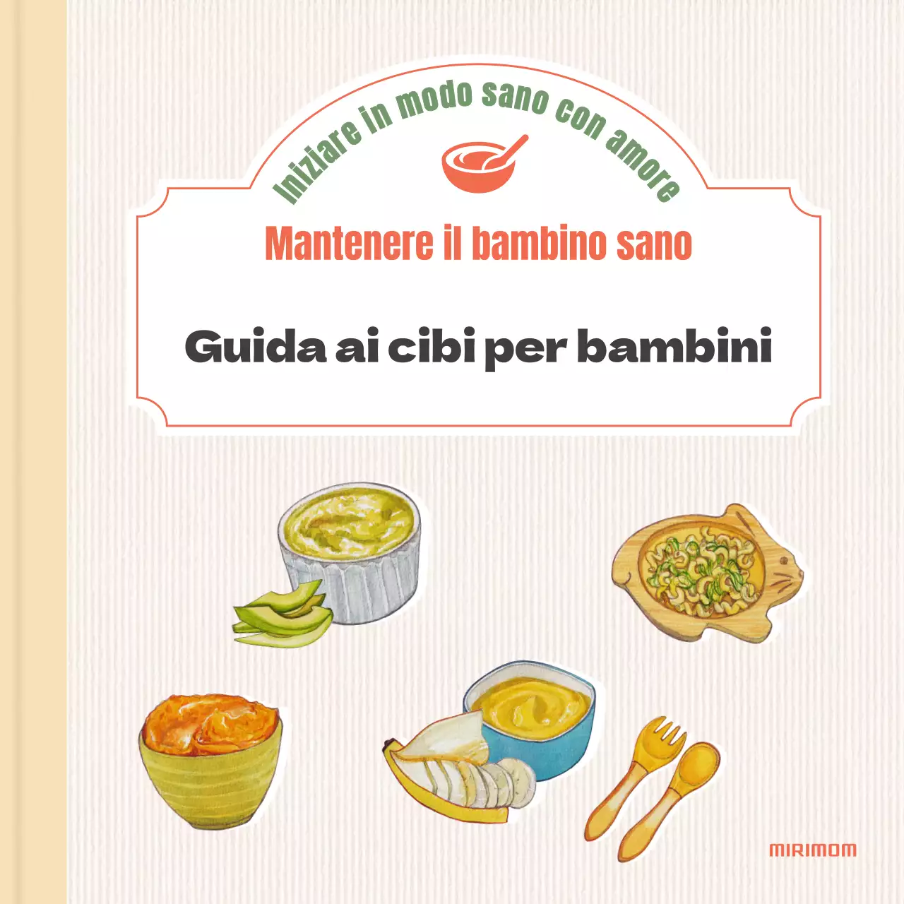 Informazioni sugli alimenti per bambini arancione e avorio