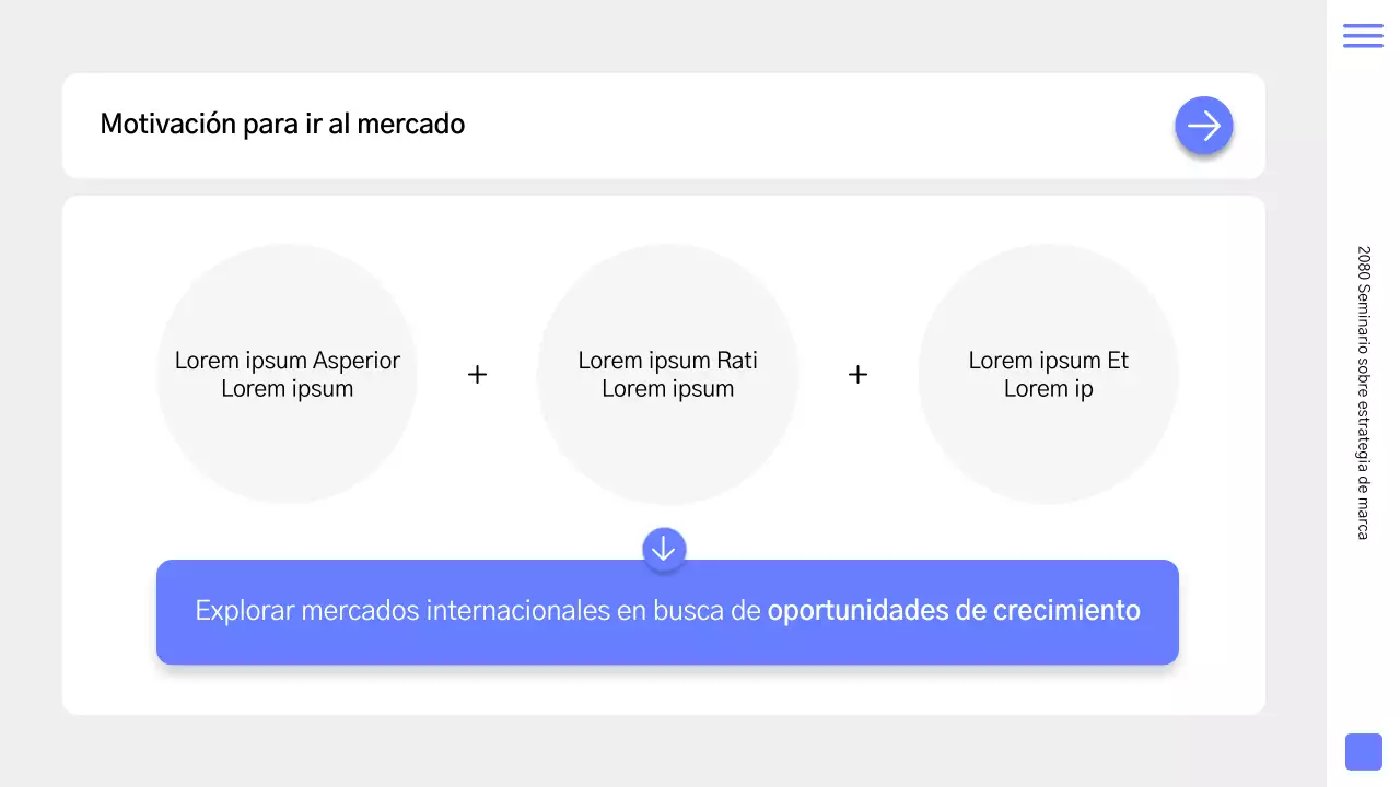 Una sencilla estrategia de marca en azul y gris
