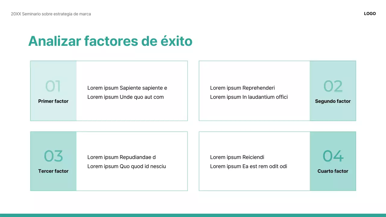 Presentación de un estudio de caso de una marca moderna en blanco y verde