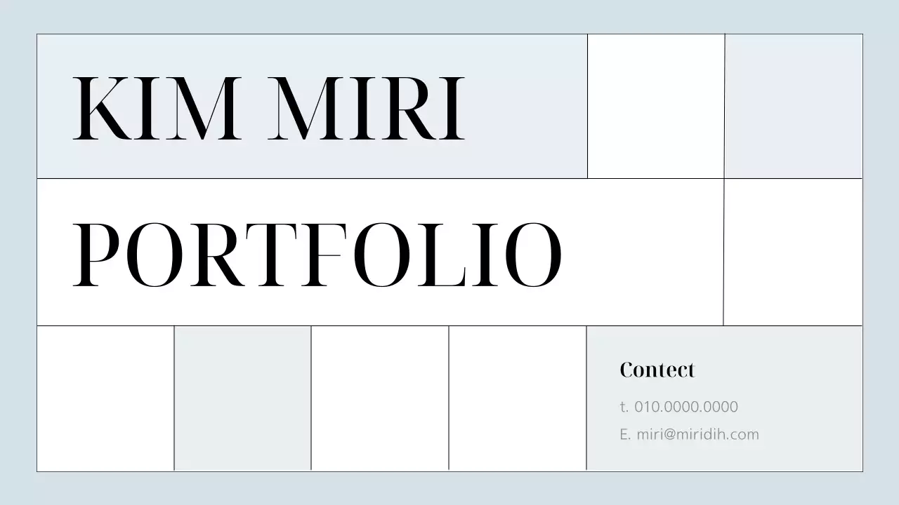 회색의 심플한 경력직 마케터 포트폴리오