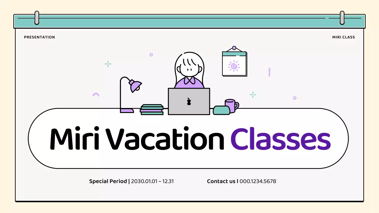 Beige Minimalist Vacation Classes Presentation