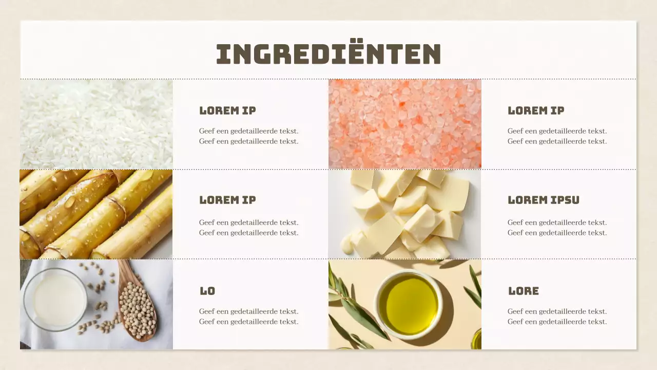 Recept voor een eendaagse cursus Modern bakken in Beige