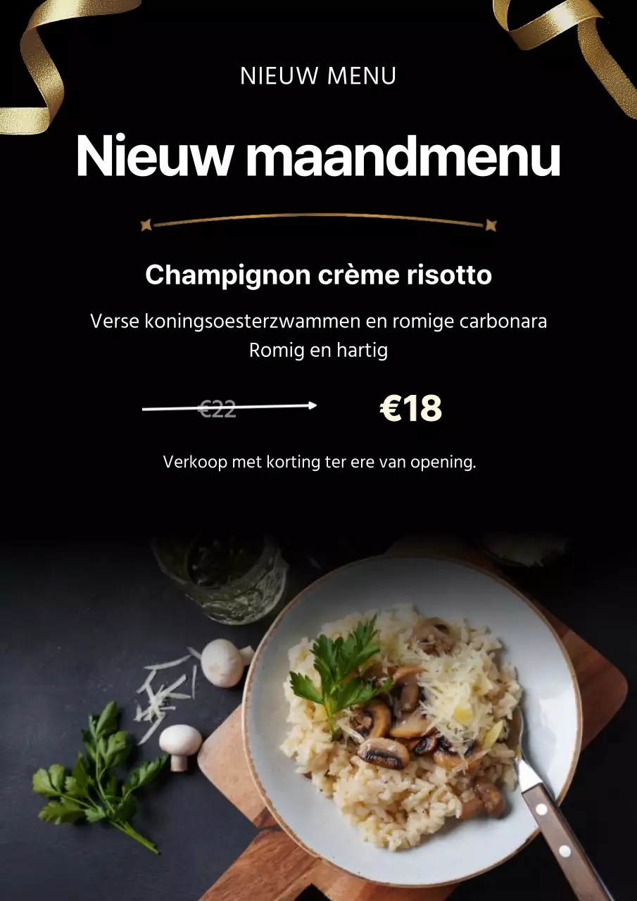 Een verzameling trendy restaurantmenuborden in lichtblauw