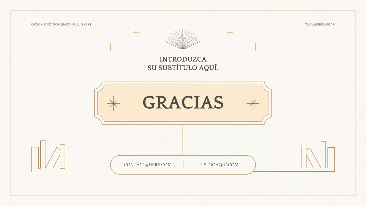 Presentación del nuevo libro geométrico amarillo y marfil