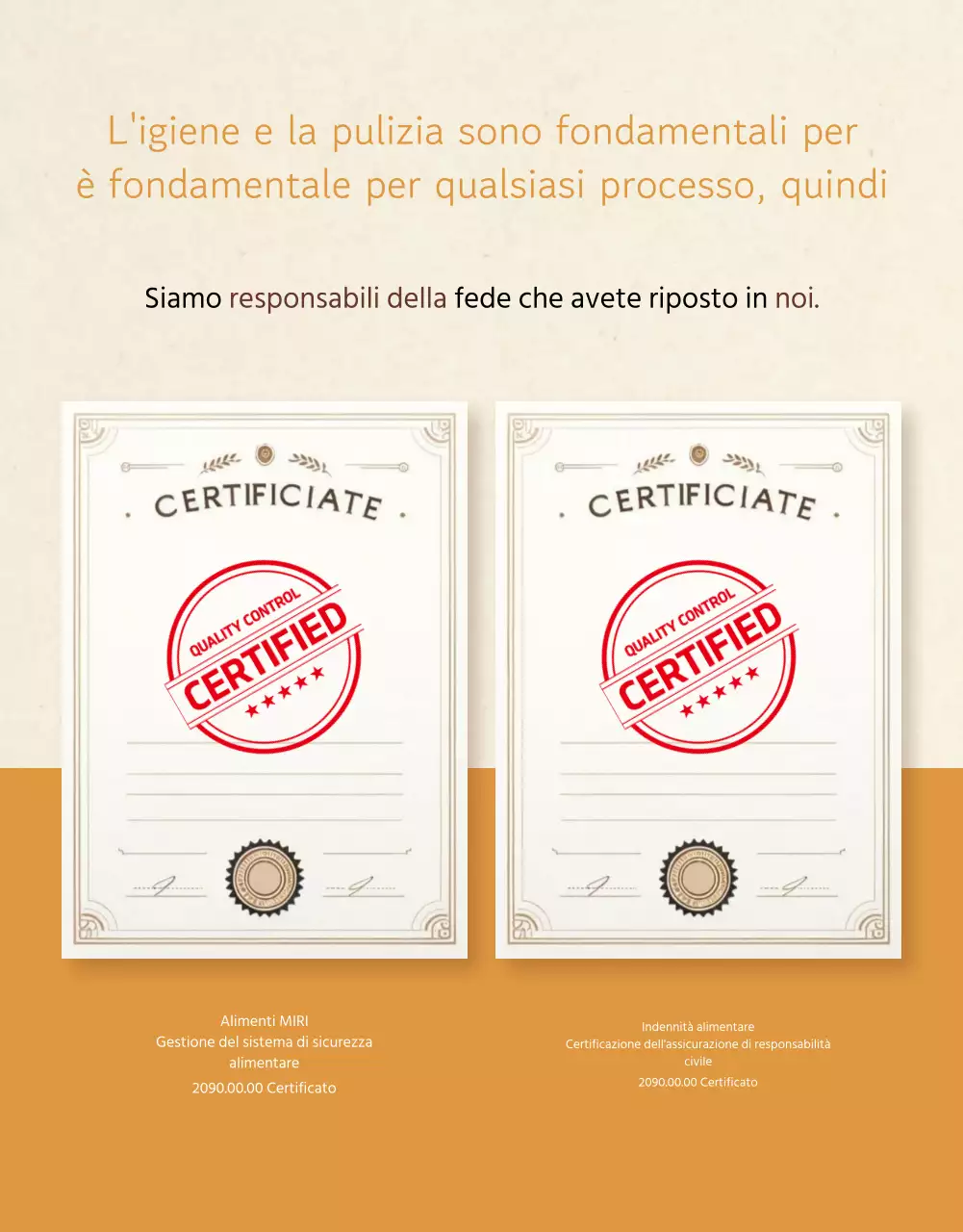 Promuovere un negozio di contorni dall'aspetto tradizionale in beige e arancione