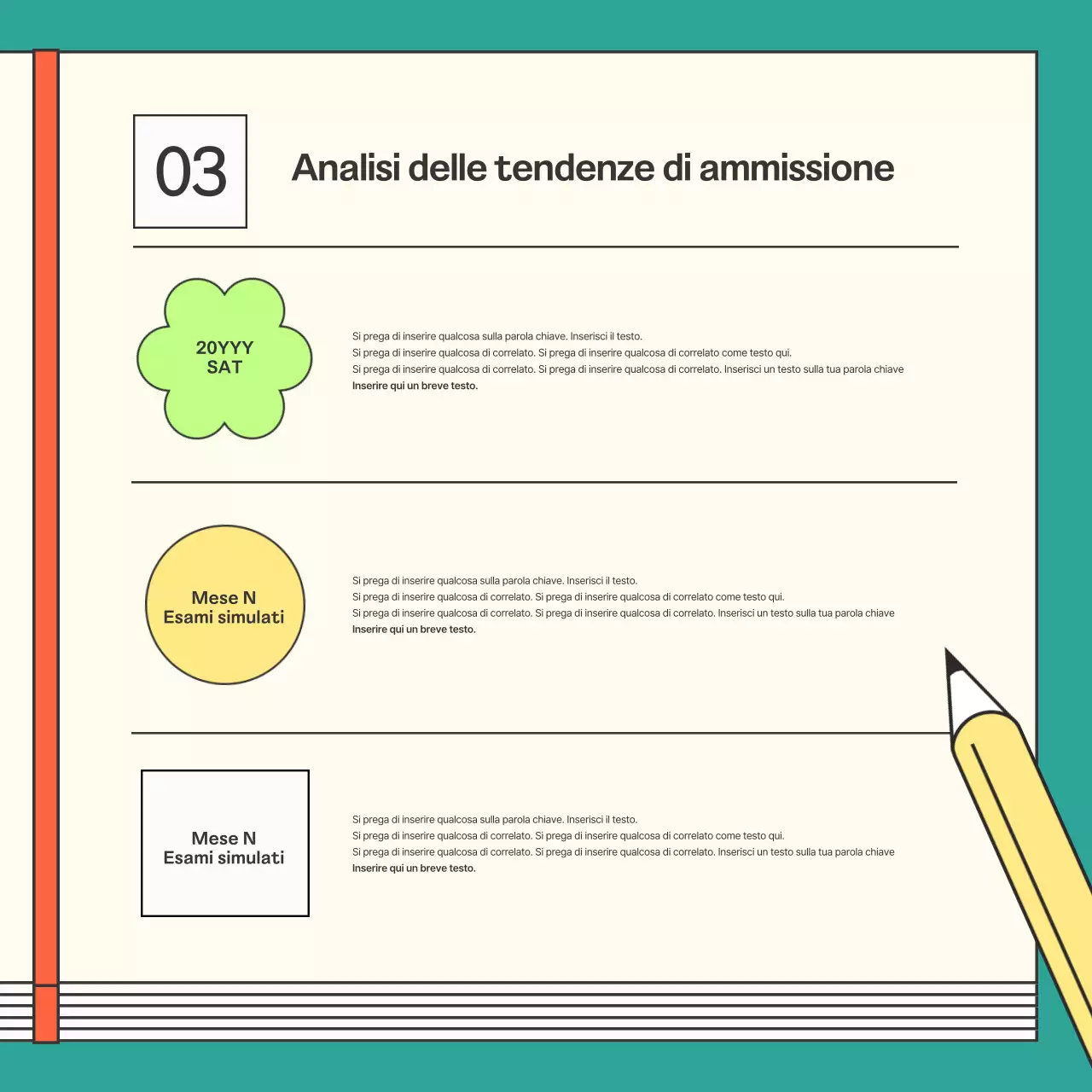 Promuovere una lezione scolastica arancione kitsch