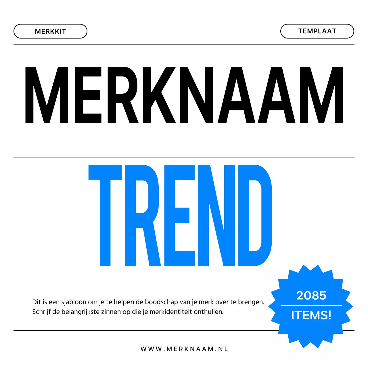 Promoot een modern merk in zwart en blauw