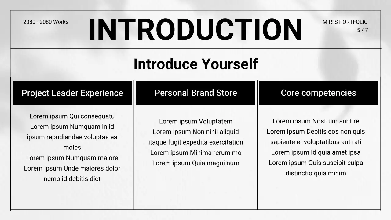 White Minimal Portfolio Resume Presentation