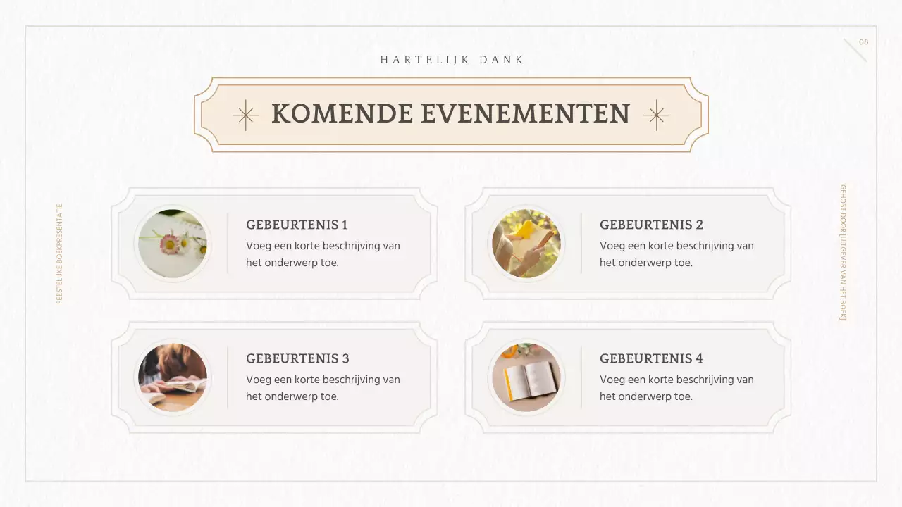 Boekpresentatie van nieuw geometrisch boek in geel en ivoor