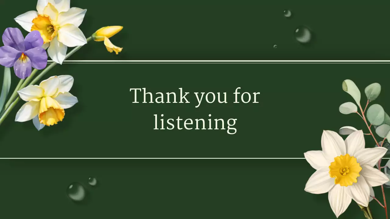 Green Floral Backgrounds Presentation