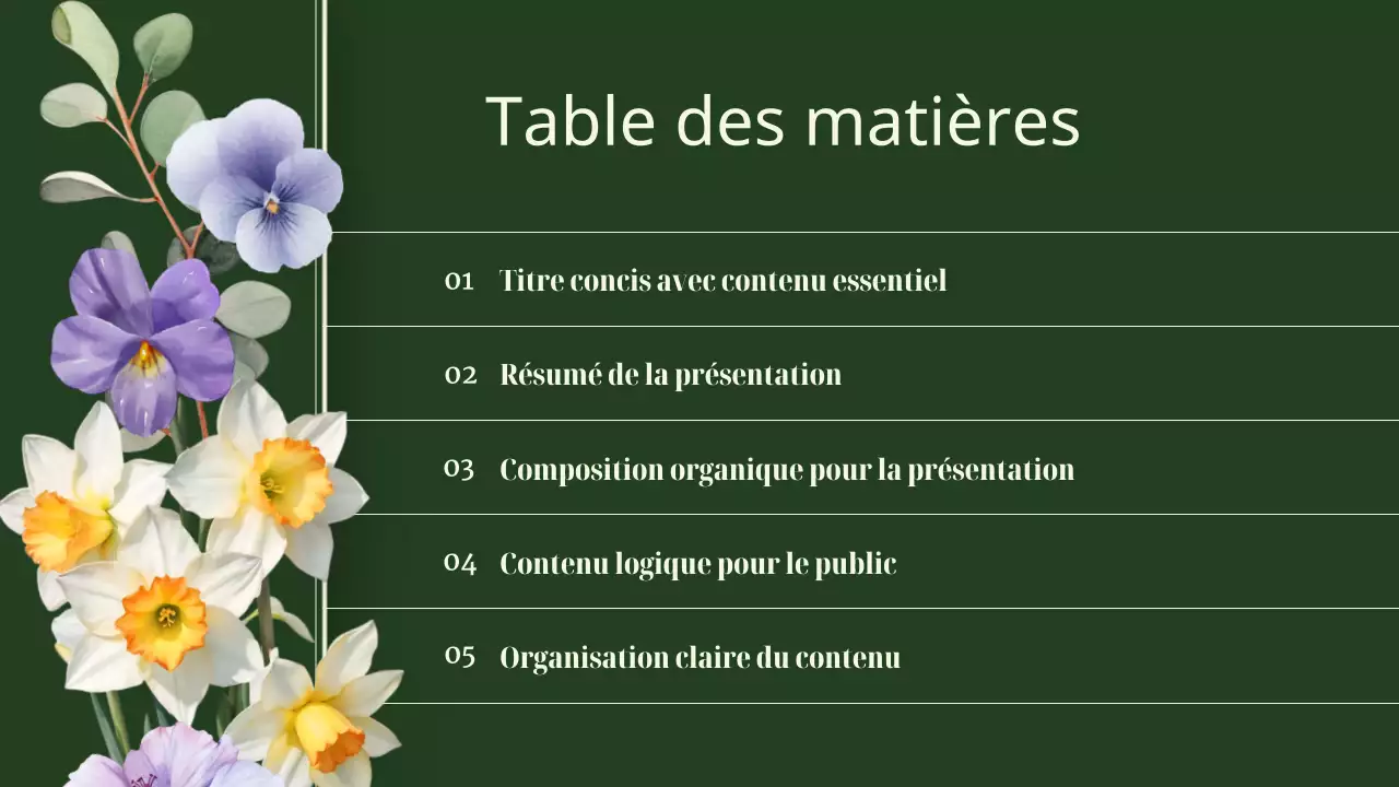 Guide des jolis fonds floraux en vert et jaune