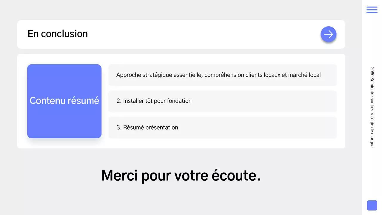 Une stratégie de marque simple en bleu et gris
