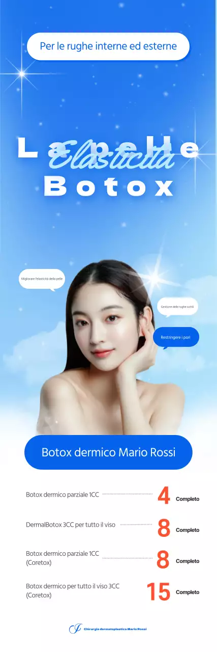 Striscioni luminosi e allegri per eventi e procedure di dermatoplastica