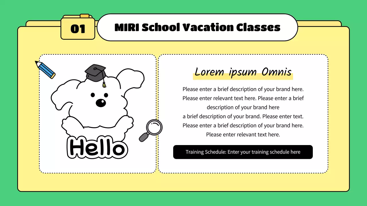 그린 심플 오리엔테이션 가이드 프레젠테이션