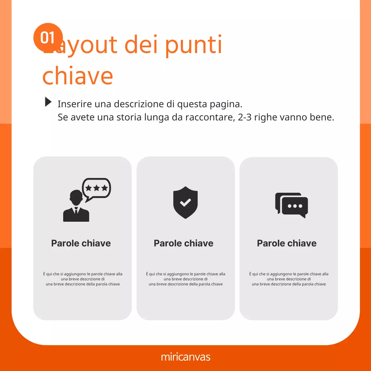 Promuovere un marchio semplice in bianco e arancione