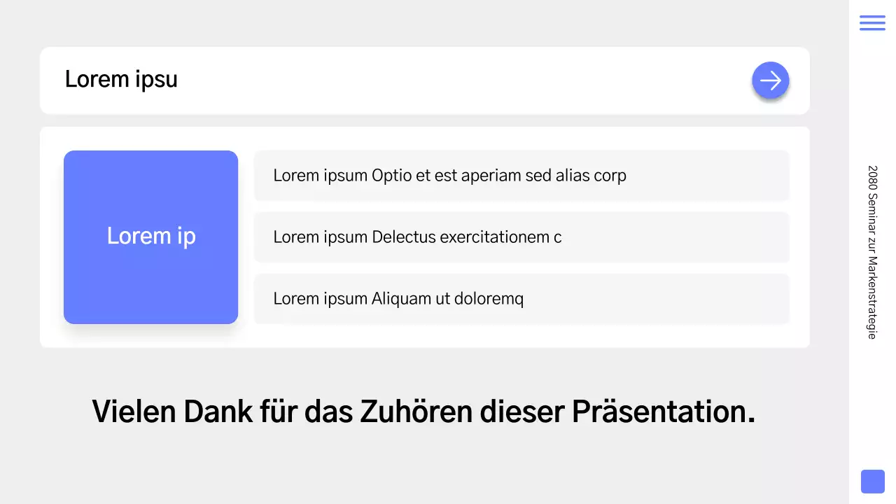 Eine einfache Markenstrategie-Fibel in Blau und Grau
