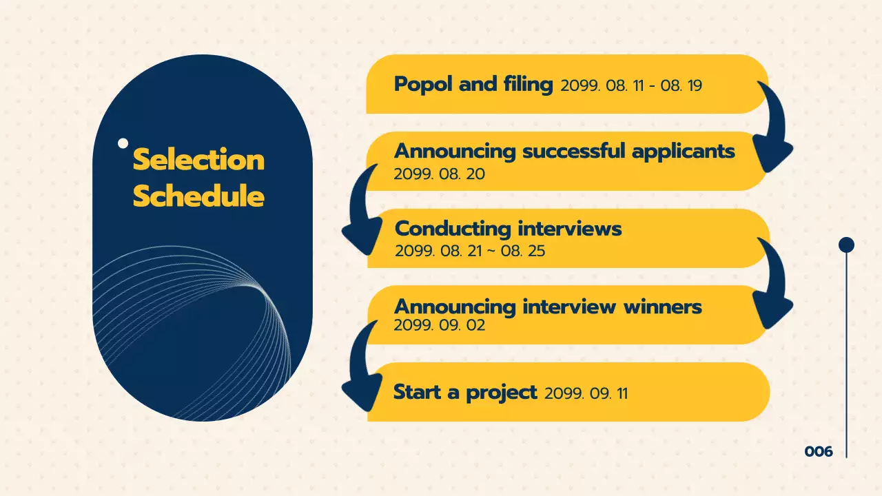 옐로우 모던 갭 이어 프로모션 프리젠테이션