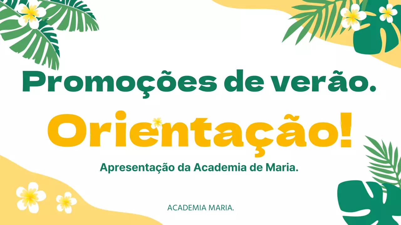Promover as promoções de férias escolares amarelas e verdes