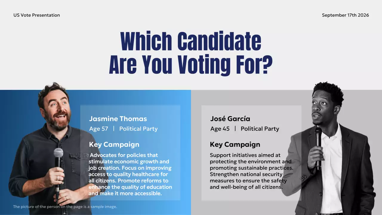 Blue Modern Voter Registration Guide Presentation