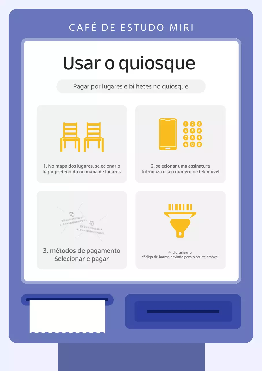 Um simples anúncio num quiosque azul e cinzento