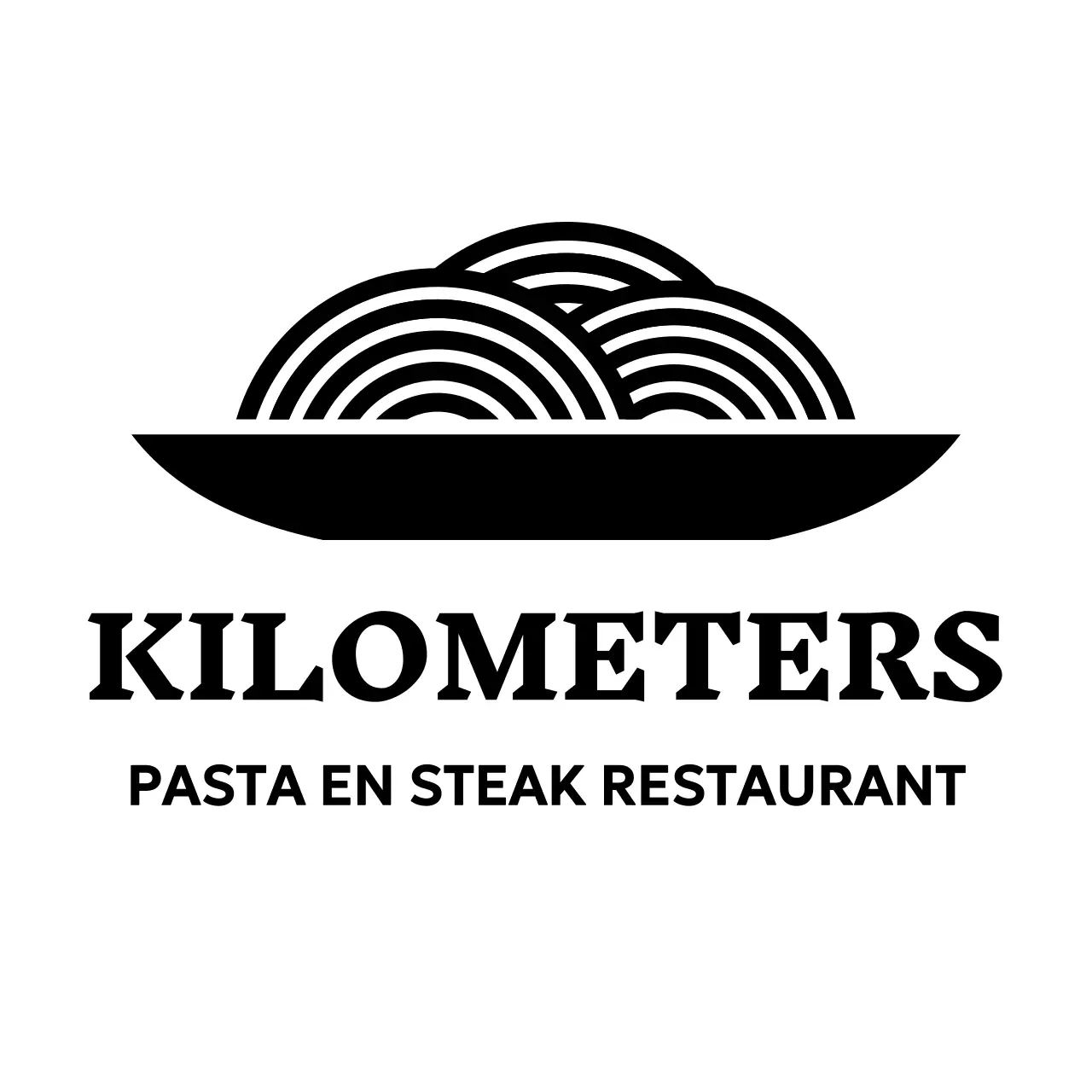 Restaurantlogo's met minimalistische pictogrammen