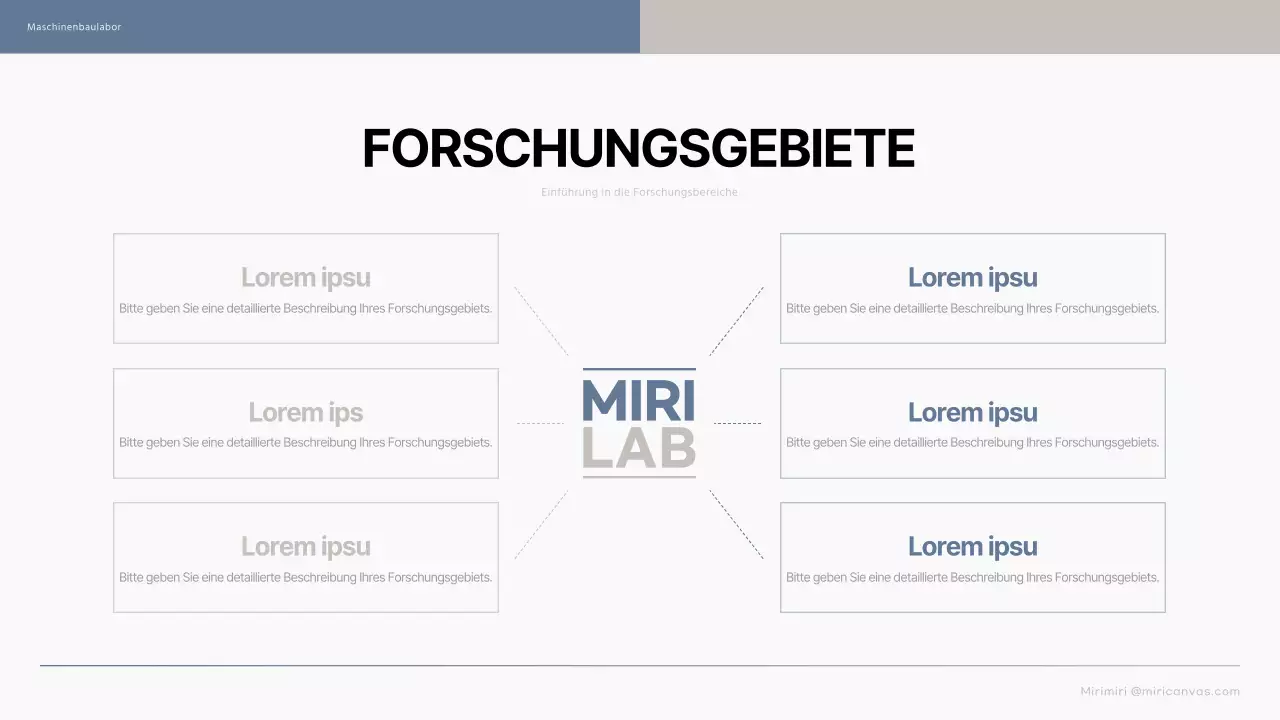 Eine einfache blaue und beigefarbene Einführung in Graduiertenlabore