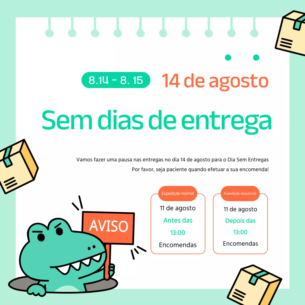 Um simples correio de fecho de correio cor-de-rosa e menta