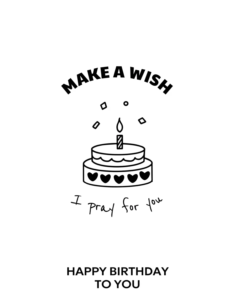 手描きでかわいい雰囲気の誕生日お祝い記念