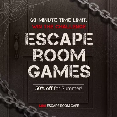 Black Rustic Escape Promotion Social Media Post