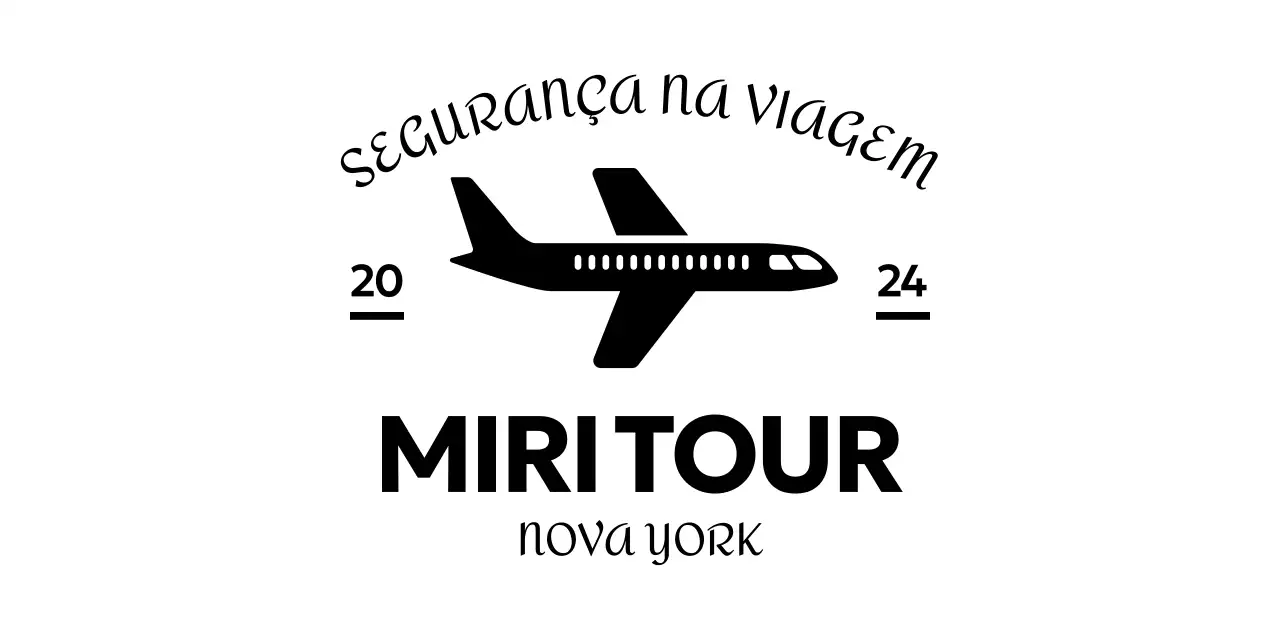Logótipo promocional de viagem com um avião