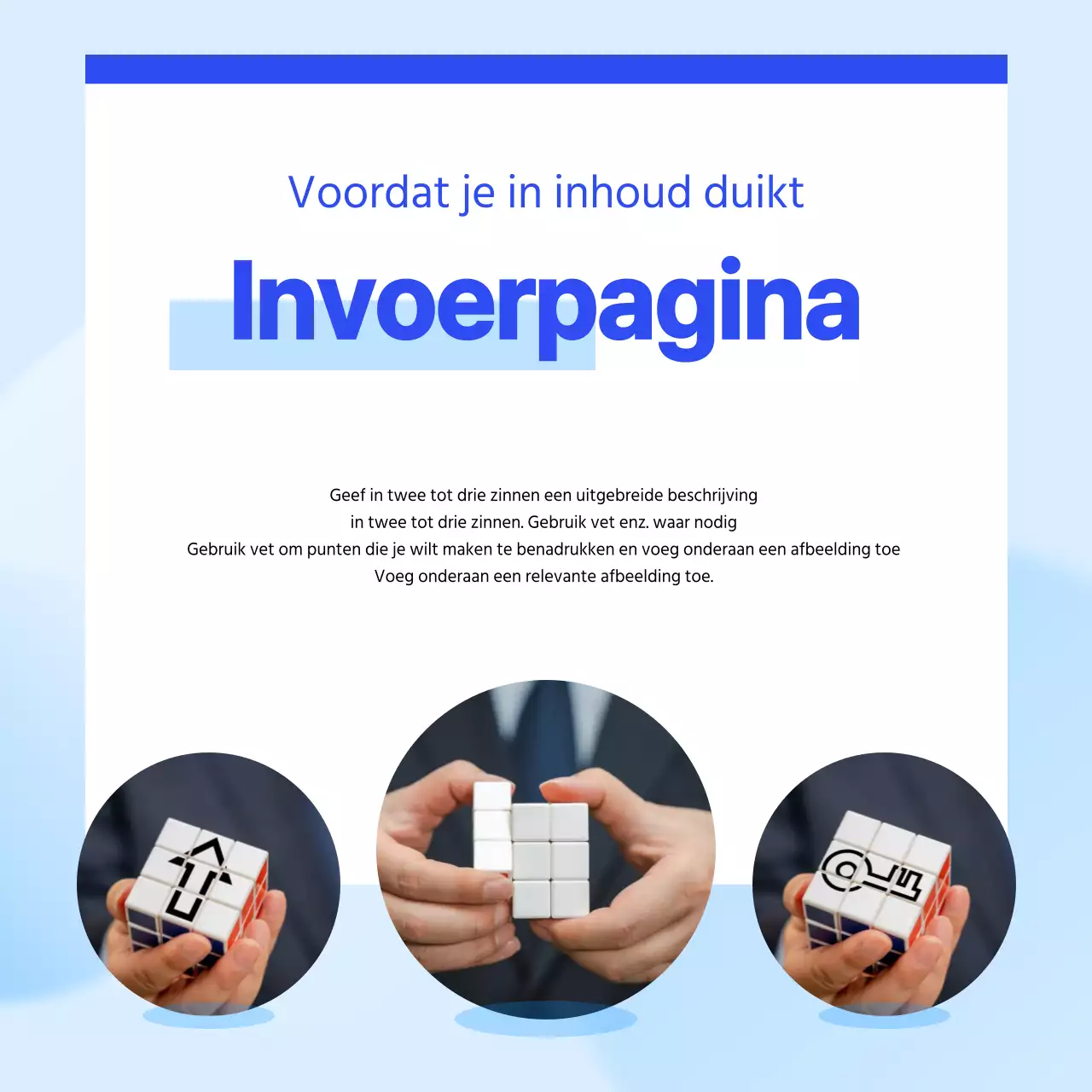 Een eenvoudige zakelijke nieuwsbrief in blauw en wit