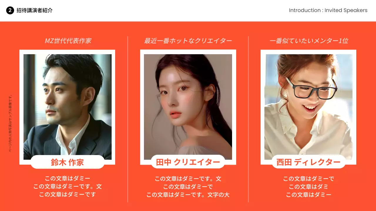 オレンジ モダン プラン プレゼンテーション