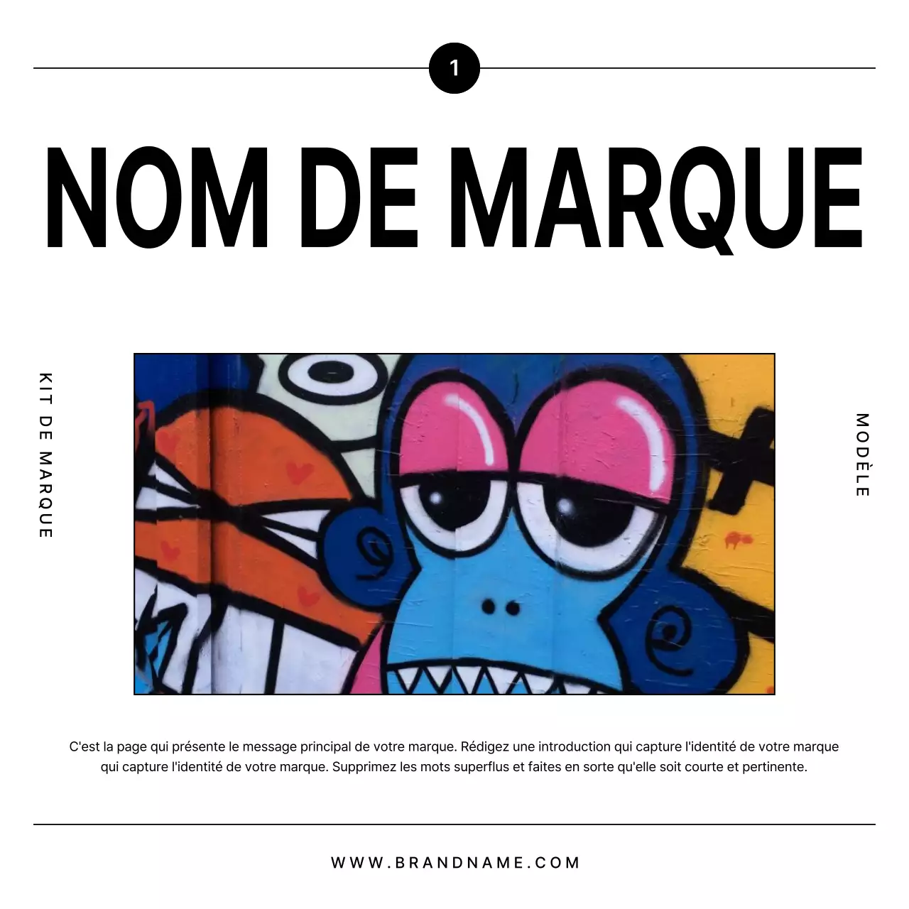 Promouvoir une marque moderne en noir et bleu