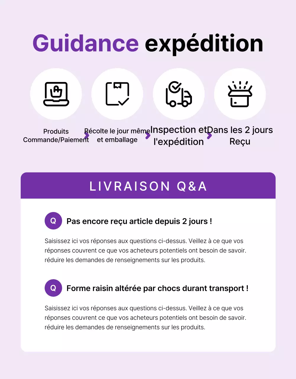 Promouvoir des raisins simples et de saison en violet et mauve