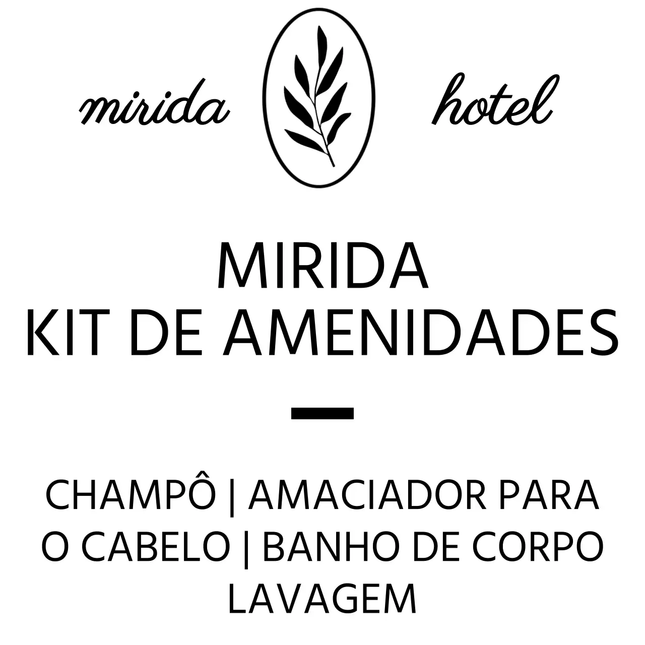 Logótipo de amenidade elegante com desenhos cursivos e plantas