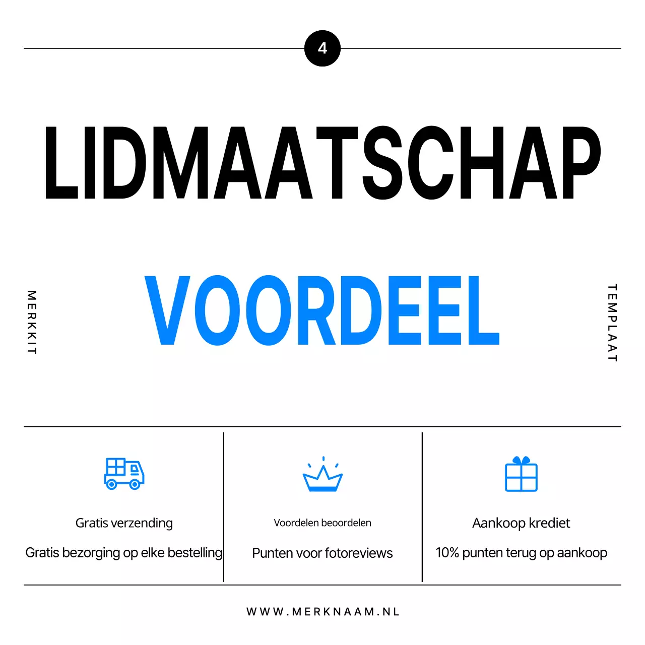 Promoot een modern merk in zwart en blauw