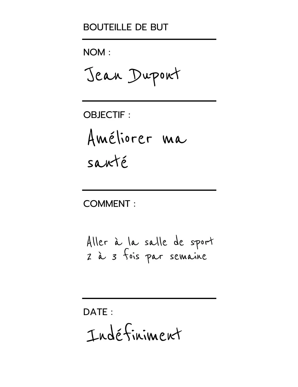 Un plan d'amélioration de la santé avec une présentation claire