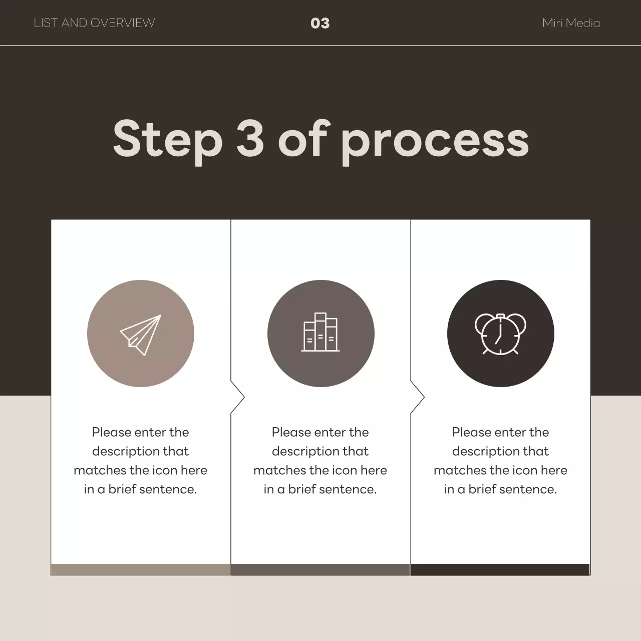 A simple business newsletter in brown and white