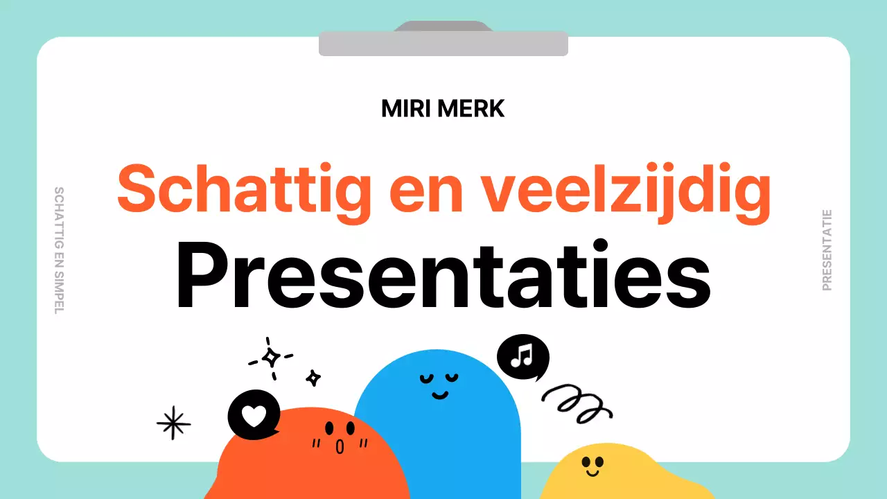 Een eenvoudige leuke gids in lichtblauw en wit