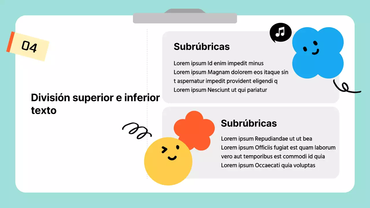 Una sencilla y bonita guía en azul claro y blanco